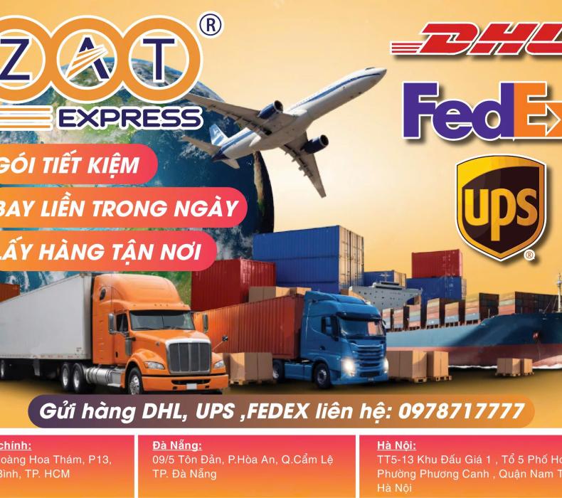 ZATEXPRESS LÀ ĐẠI LÝ CỦA  UPS DHL FEDEX
